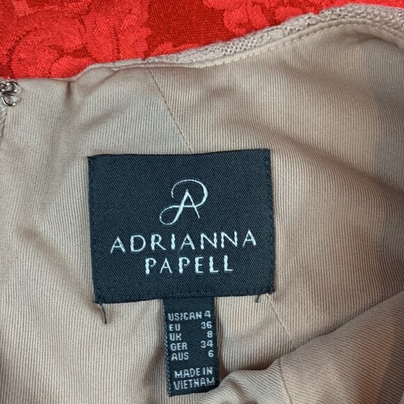 Adrianna Papell sleeveless lace panel a line dress, 4 - Picture 8 of 10